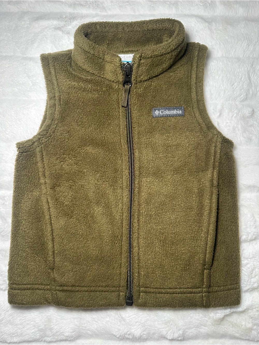 Columbia Olive Green Fleece Vest - Kids